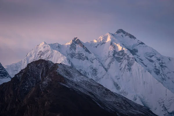 Pico Montaña Rakaposhi Valle Hunza Gilgit Jalá Pakistán Asia — Foto de Stock
