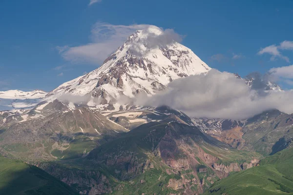 Kazbek mountain peak, third highest peak in Georgia, Caucasus mo