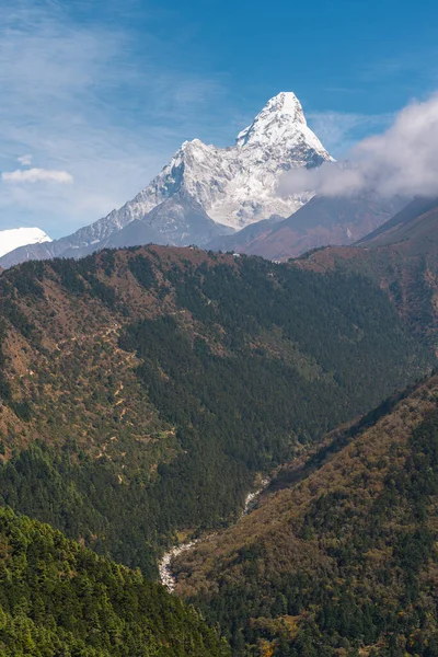 Ama Dablam Gipfel Berühmtester Gipfel Der Everest Basislager Trekkingroute Himalaya — Stockfoto