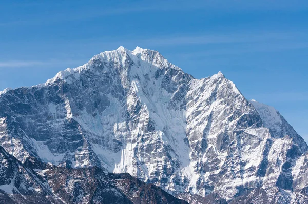 Thamserku Bergstopp Utsikt Från Dingboche Byn Himalaya Bergskedja Everest Bas — Stockfoto