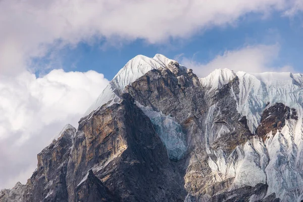 Blick Auf Den Lobuche Ostgipfel Vom Dorf Dzongla Everest Basislager — Stockfoto