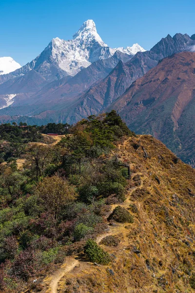 Berggipfel Ama Dablam Himalaya Trekkingroute Everest Basislager Nepal Asien — Stockfoto
