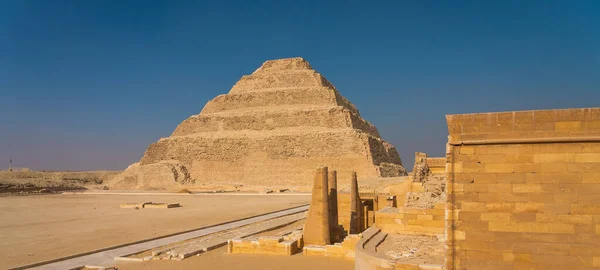 Djoser Step Pyramid Den Första Pyramiden Byggd Egypten Saqqara Nedre — Stockfoto