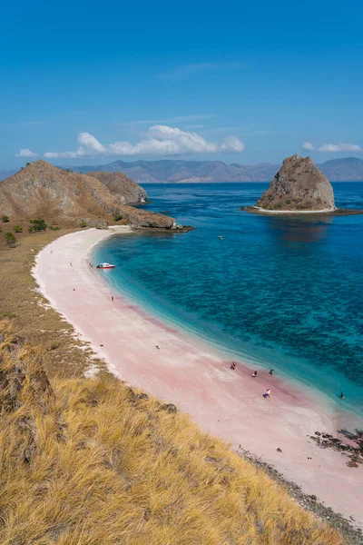 Sarai beach or Pink beach in Komodo national park in beautiful summer season, Flores island in Indonesia, Asia