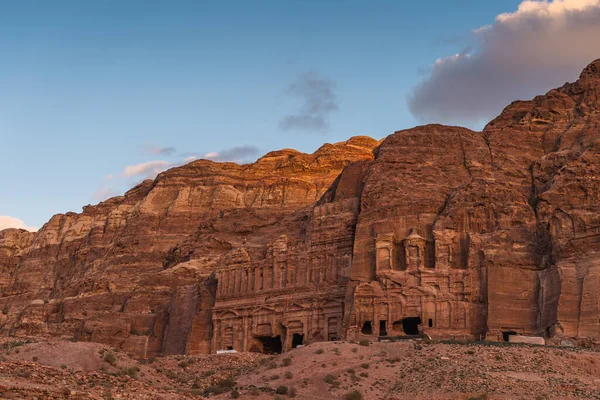 Královská Hrobka Troskách Petra Starobylé Město Nabatean Království Jordánsko Arab — Stock fotografie