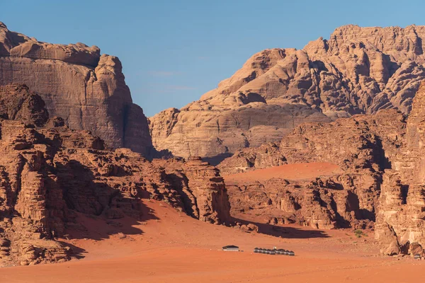 Beau Paysage Montagnes Désert Rouge Dans Désert Wadi Rum Jordanie — Photo