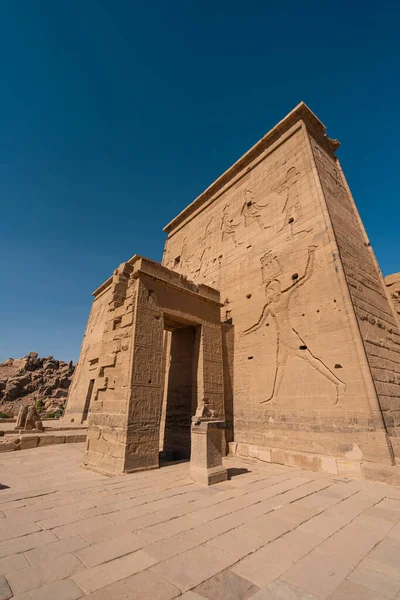 Philae Tempel Bij Nijl Rivier Aswan Stad Opper Egypte Afrika — Stockfoto