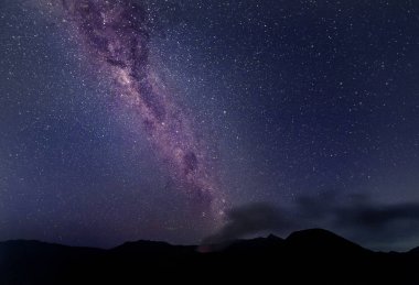 Amazing Star Night - night scene milky way over mountain background. clipart