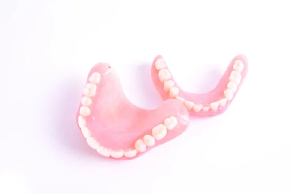 Set Dentures Isolated White Background — Stock Photo, Image