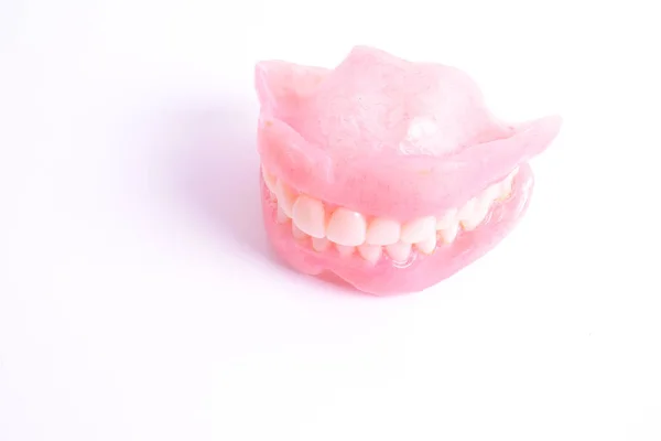 Set Dentures Isolated White Background — Stock Photo, Image