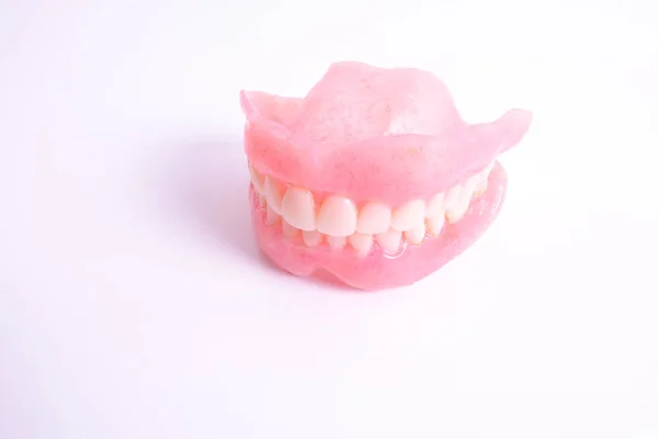 Set Dentures Isolated White Background — Stock Photo, Image