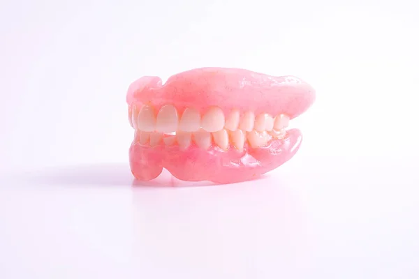 Set Dentures Isolated White Background — Stock Photo, Image