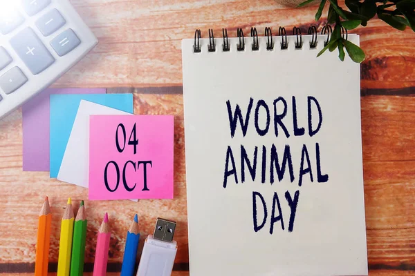 Calendrier Des Événements Internationaux Conceptuel Journée Mondiale Des Animaux Oct — Photo