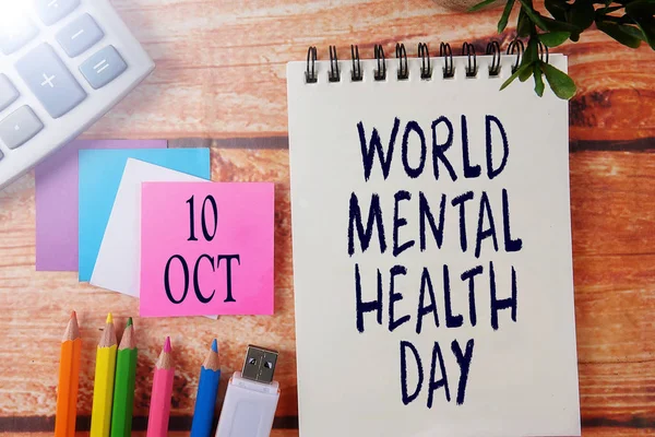 Calendrier International Des Événements Conceptuel Journée Mondiale Santé Mentale Oct — Photo