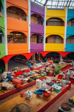 Kelantan, Malezya, 20 Ekim 2018.The satıcı ve Siti Hatice taze Pazar Kota Bharu, Kelantan, Malezya içinde yer alan iç ortam