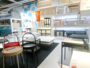 Kuala Lumpur, Malezya-5 Nisan 2019: IKEA Store Kuala Lumpur. IKEA dünyanın en büyük mobilya perakendeci ve mobilya montajı için hazır satıyor. 1943 yılında Isveç 'te kuruldu.