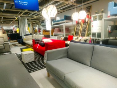 Kuala Lumpur, Malezya-5 Nisan 2019: IKEA Store Kuala Lumpur. IKEA dünyanın en büyük mobilya perakendeci ve mobilya montajı için hazır satıyor. 1943 yılında Isveç 'te kuruldu.