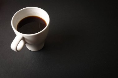 Office deri Resepsiyon Masa kahve fincanı. Kopya alanı ile Üstten Görünüm