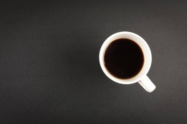 Office deri Resepsiyon Masa kahve fincanı. Kopya alanı ile Üstten Görünüm