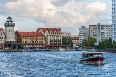 Kaliningrad şehri, Pregolya nehri, tarihi, etnografik, ticaret ve zanaat kompleksi 