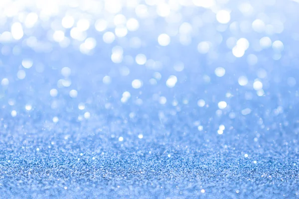Fundo Abstrato Azul Bonito Com Bokeh Desfocado Luzs Natal Inverno — Fotografia de Stock