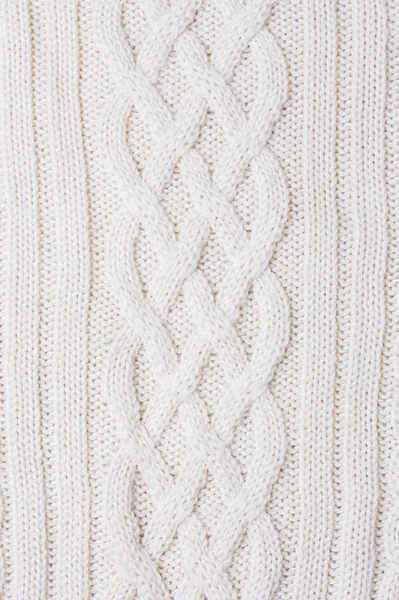 머리 띠와 패턴 따뜻한 화이트 니트 아이템 — 스톡 사진