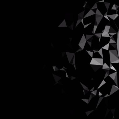 Siyah poligonal mozaik arka plan, yaratıcı tasarım şablonları
