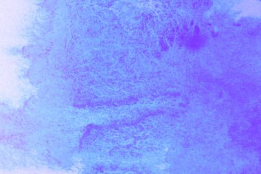 Soyut El boyalı Ultra Violet ve mavi suluboya splash Beyaz Kağıt arka planda, yaratıcı tasarım şablonları