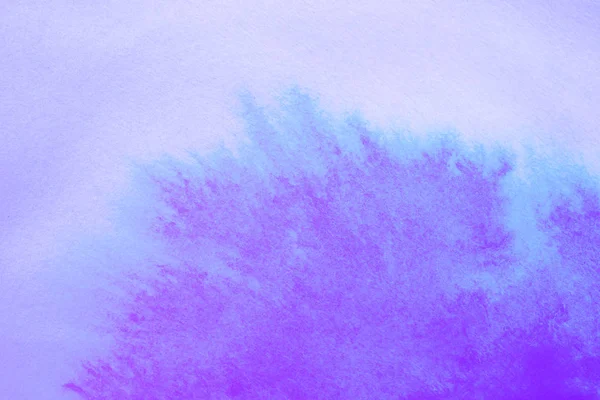 Aquarelle Bleue Peinte Main Abstraite Éclaboussure Sur Fond Papier Blanc — Photo