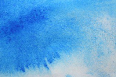 Soyut el boyası beyaz kağıt arkaplan üzerine mavi suluboya sıçrama, Yaratıcı Tasarım Şablonları