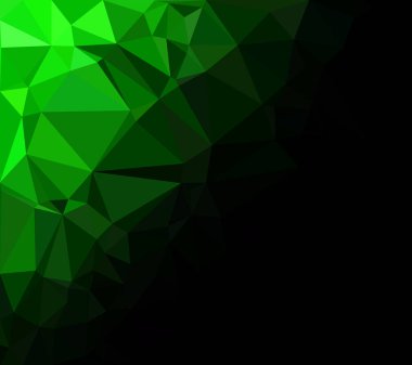 Yeşil Çokgen Mozaik Arkaplan, Yaratıcı Tasarım Şablonları