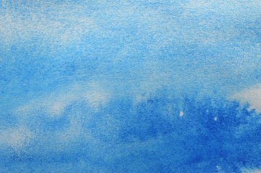 Soyut el boyası beyaz kağıt arkaplan üzerine mavi suluboya sıçrama, Yaratıcı Tasarım Şablonları