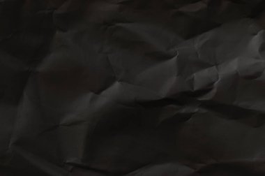 Siyah kağıt buruşuk doku arka plan, yaratıcı tasarım şablonları