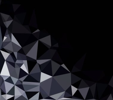 Siyah poligonal mozaik arka plan, yaratıcı tasarım şablonları