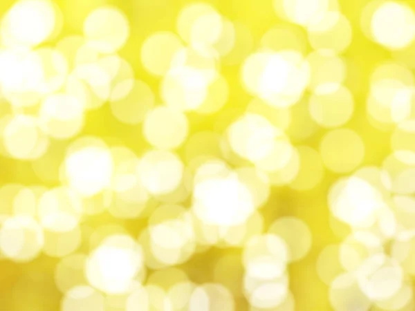 Desfocado Único Abstrato Amarelo Bokeh Luzes Festivas — Fotografia de Stock