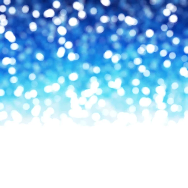 Defocused Unique Abstract Blue Bokeh Festive Lights — Stock Photo, Image
