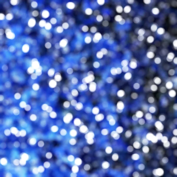 Defocused Unique Abstract Blue Bokeh Festive Lights — Stock Photo, Image