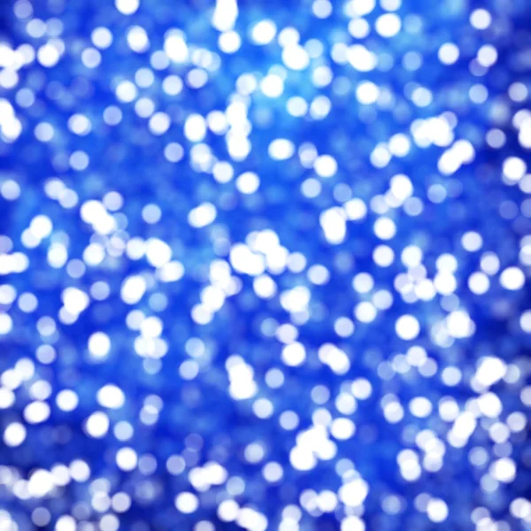 Defocused Unique Abstract Blue Bokeh Festive Lights — Stock Photo, Image