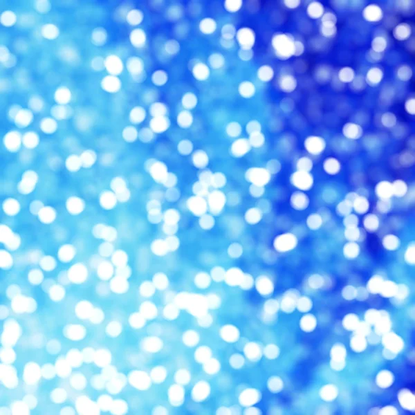 Defocused Unique Abstract Blue Bokeh Festive Lights — Stock Photo, Image