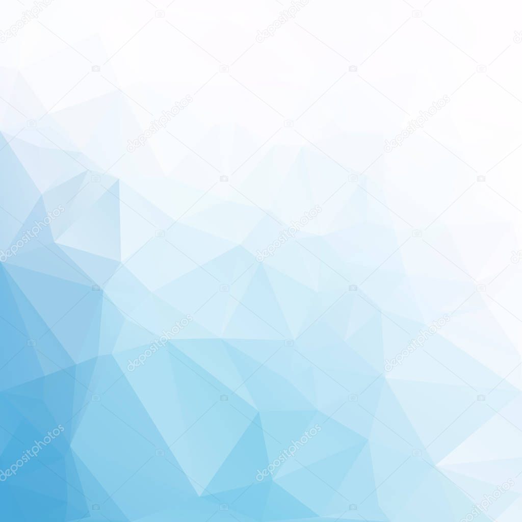 Blue Polygonal Mosaic Background, Creative Design Templates