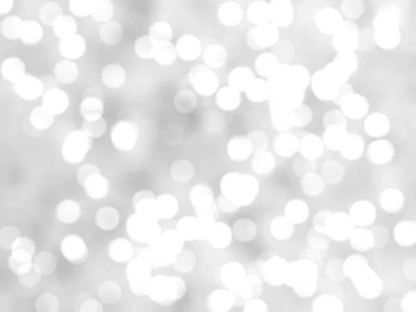 Desfocado Único Abstrato Cinza Branco Bokeh Luzes Festivas — Fotografia de Stock