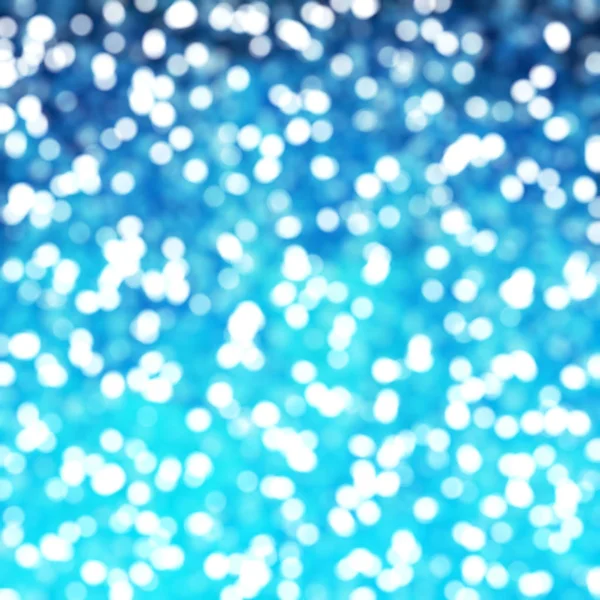 Defocused Unique Abstract Blue Bokeh Festive Lights — Stock Photo, Image