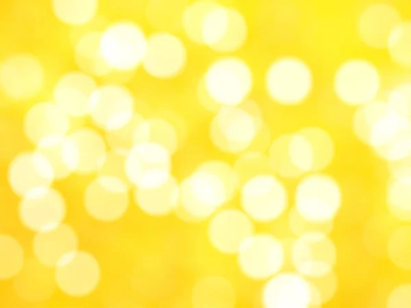 Desfocado Único Abstrato Amarelo Bokeh Luzes Festivas — Fotografia de Stock