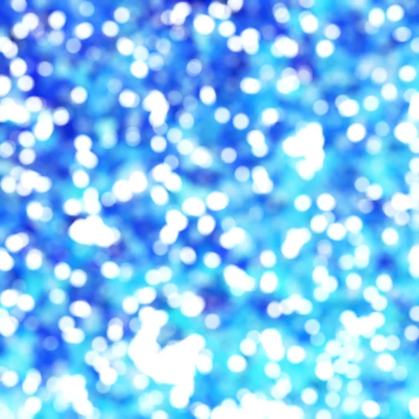 Defocused Unique Abstract Blue Bokeh Festive Lights — Stock Photo, Image