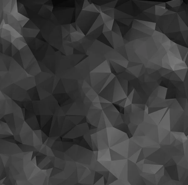 Černé Pozadí Mozaikové Polygonální Kreativní Design Šablony — Stockový vektor