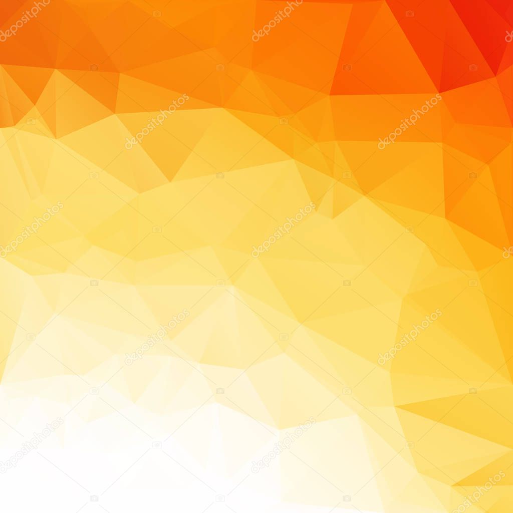Orange Polygonal Mosaic Background, Creative Design Templates
