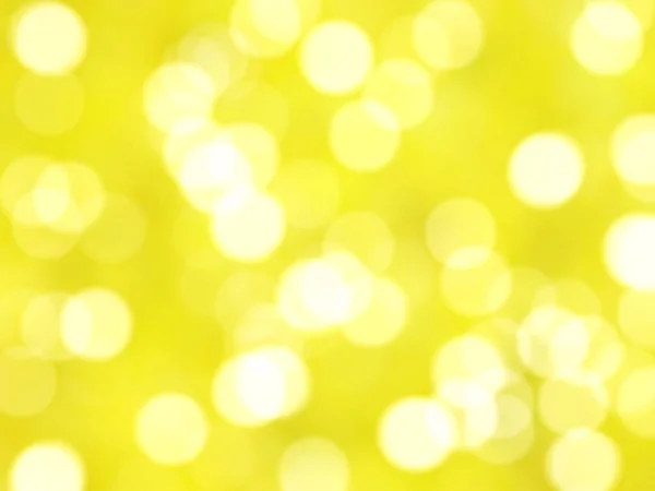 Desfocado Único Abstrato Amarelo Bokeh Luzes Festivas — Fotografia de Stock