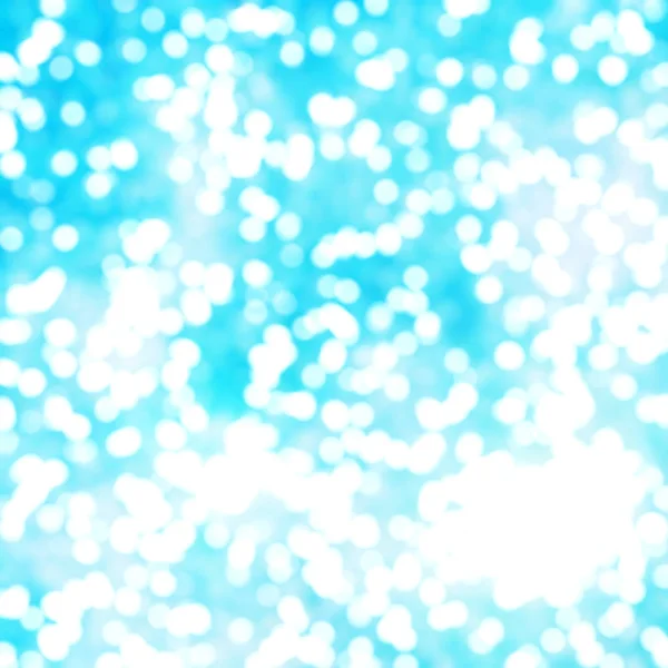 Desfocado Único Abstrato Azul Bokeh Luzes Festivas — Fotografia de Stock