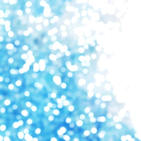 Defocused Unique Abstract Blue Bokeh Festive Lights — Stock Photo, Image