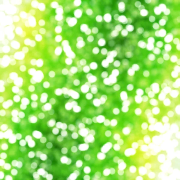 Luci Festive Verdi Astratte Uniche Sfocate Bokeh — Foto Stock